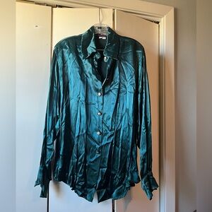 Emerald Green Button Down Shirt